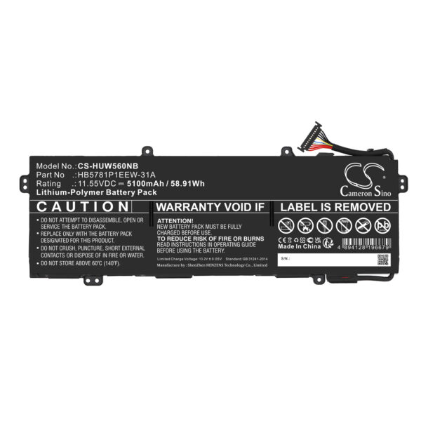 Battery for Huawei MateBook 13S I5 11300H - Image 2