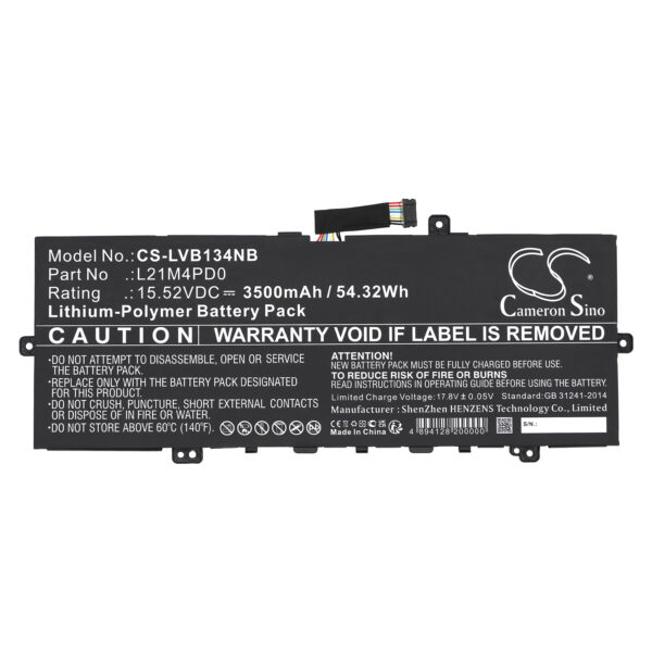 Battery for Lenovo ThinkBook 13s G4 IAP-21AR001BGE - Image 2