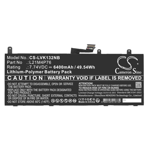 Battery for Lenovo ThinkPad X13S GEN 1-21BX000EHV - Image 2