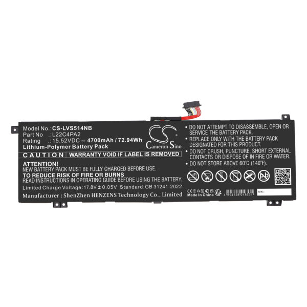 Battery for Lenovo Legion Slim 5 14APH8 - Image 2