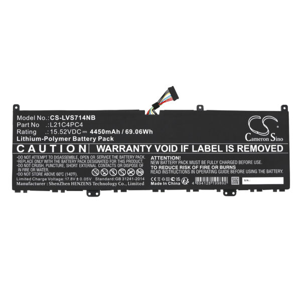 Battery for Lenovo Yoga Slim 7 ProX 14IAH7 82TK0076MX - Image 2