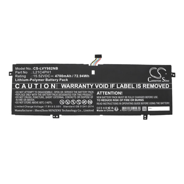 Battery for Lenovo Yoga Slim 9 14IAP7 82T0001ETA - Image 2