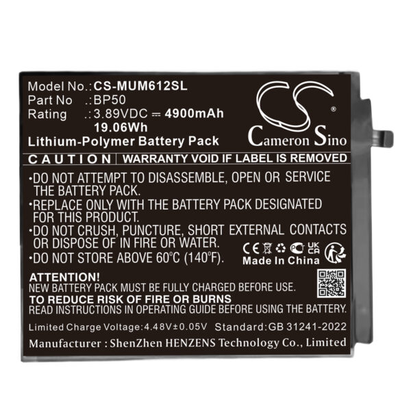 Battery for Xiaomi Pad 6S Pro 12.4