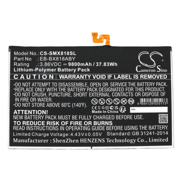Battery for Samsung SM-X816N - Image 2