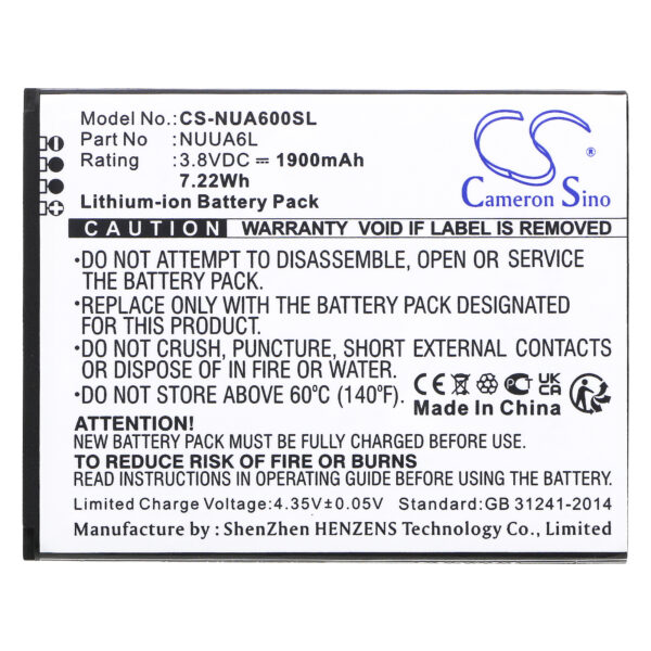 Battery for NUU A6L - Image 2