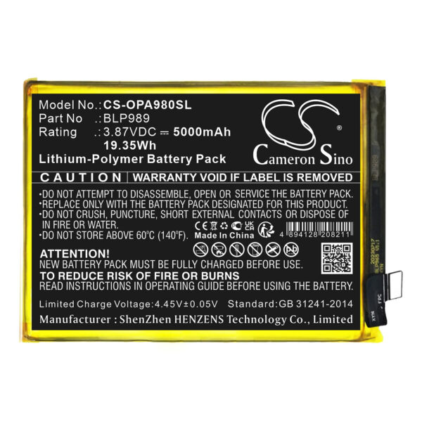 Battery for OPPO A98