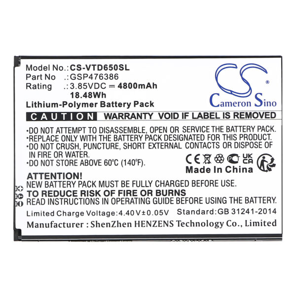 Battery for Vortex HD65Plus - Image 2